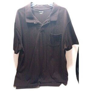 St John's Bay Polo Shirt Adult XXL Brown Casual Outdoor Soft 100% Cotton Pocket